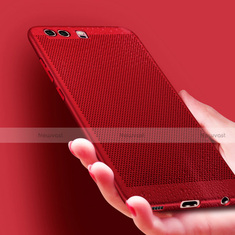 Mesh Hole Hard Rigid Case Back Cover for Huawei Honor 9 Premium Red