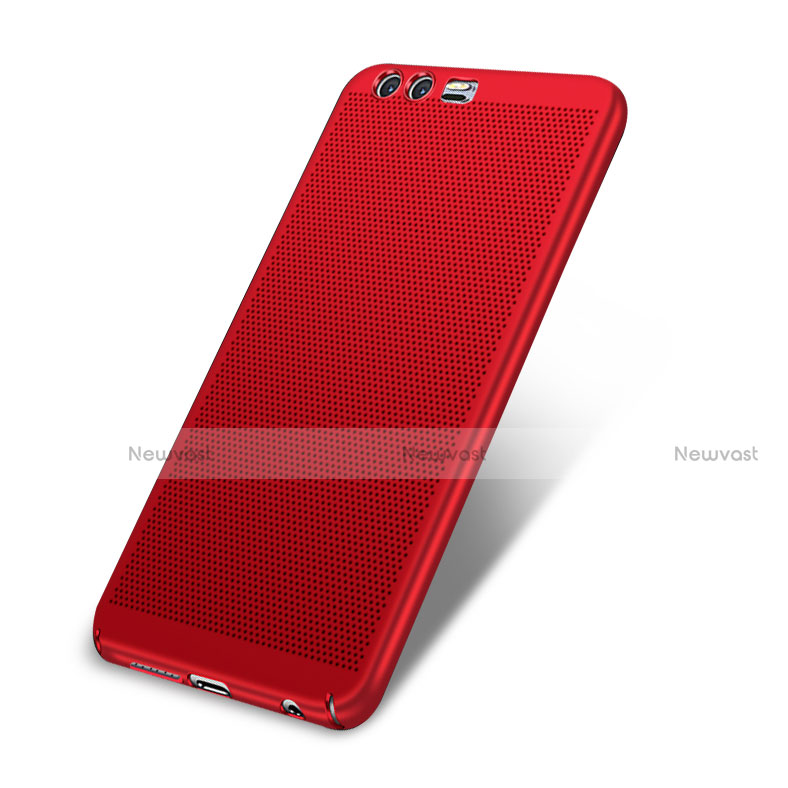 Mesh Hole Hard Rigid Case Back Cover for Huawei Honor 9 Premium Red