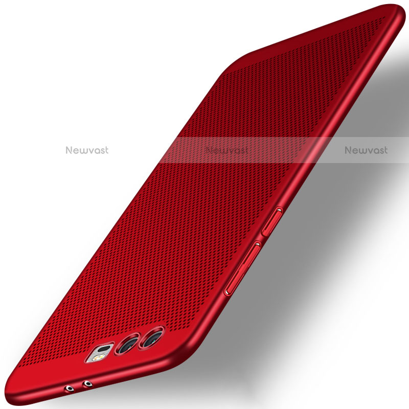 Mesh Hole Hard Rigid Case Back Cover for Huawei Honor 9 Red