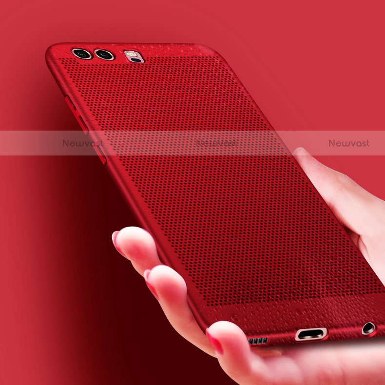 Mesh Hole Hard Rigid Case Back Cover for Huawei Honor 9 Red