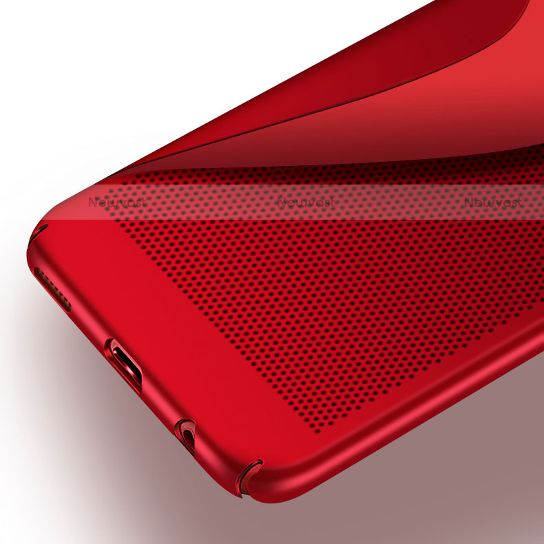 Mesh Hole Hard Rigid Case Back Cover for Huawei Honor 9 Red