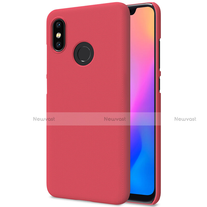 Mesh Hole Hard Rigid Case Back Cover for Xiaomi Mi 8 Red