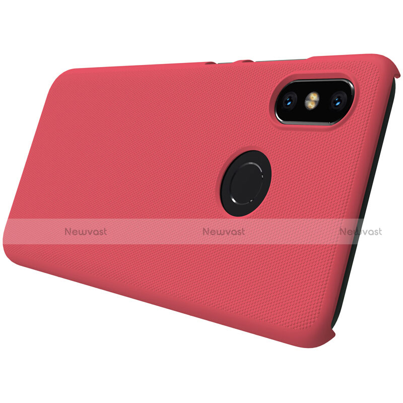 Mesh Hole Hard Rigid Case Back Cover for Xiaomi Mi 8 Red