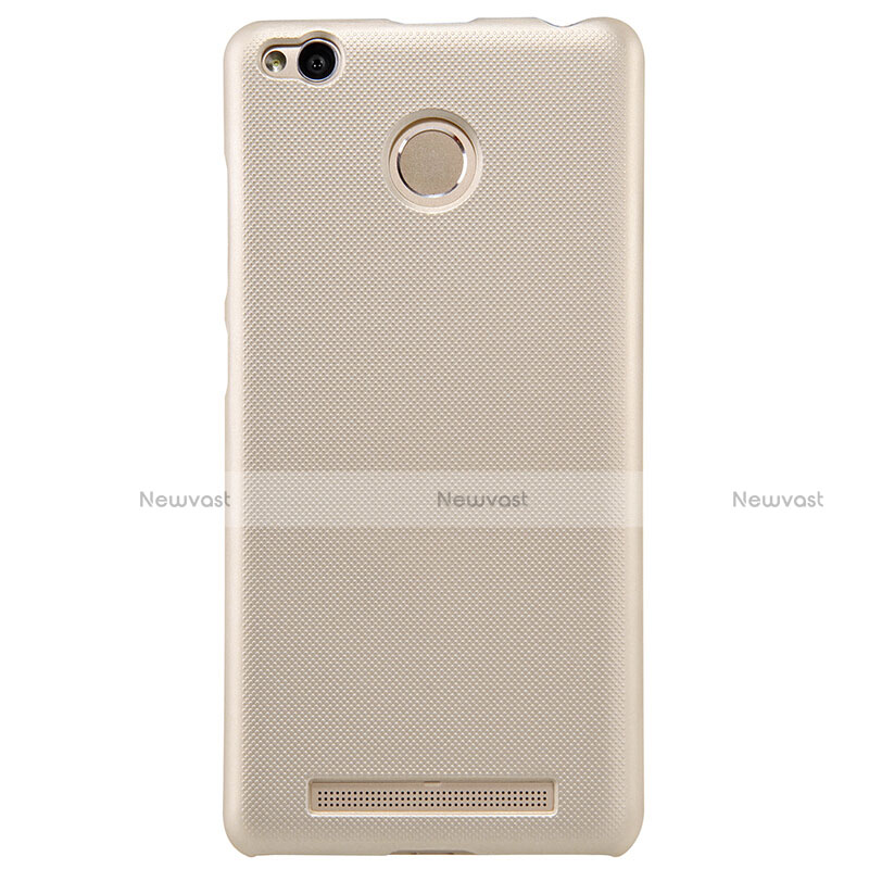 Mesh Hole Hard Rigid Case Back Cover for Xiaomi Redmi 3 Pro Gold