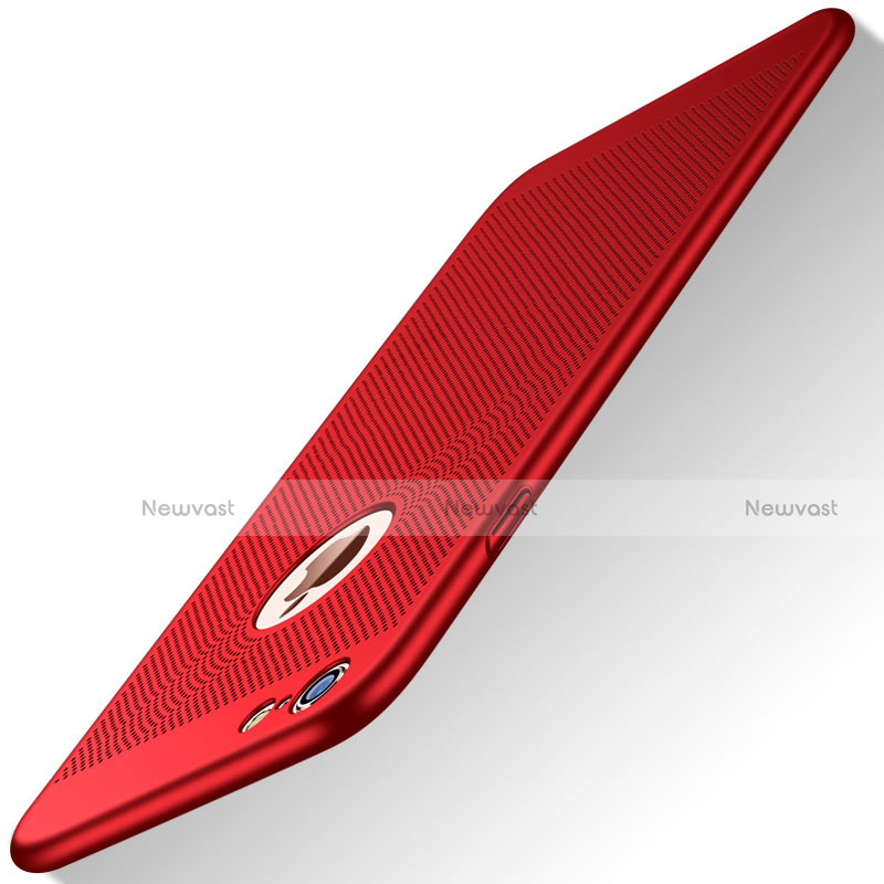 Mesh Hole Hard Rigid Case Back Cover G01 for Apple iPhone 6 Red