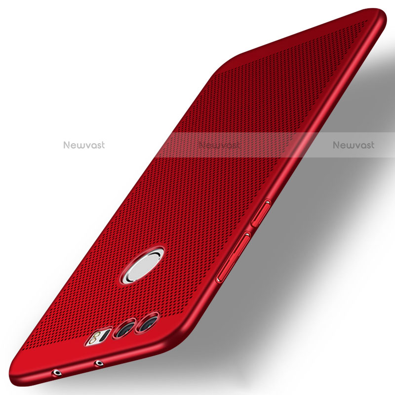 Mesh Hole Hard Rigid Cover for Huawei Honor 8 Red