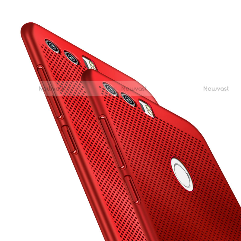 Mesh Hole Hard Rigid Cover for Huawei Honor 8 Red