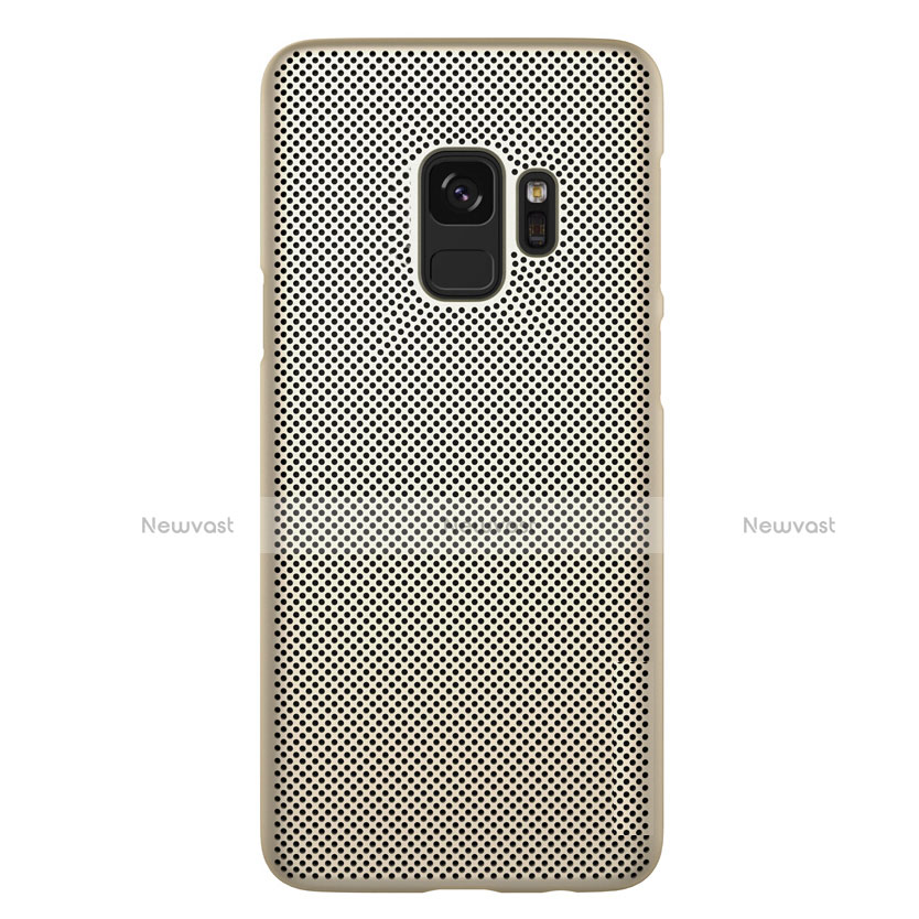 Mesh Hole Hard Rigid Cover for Samsung Galaxy S9 Gold