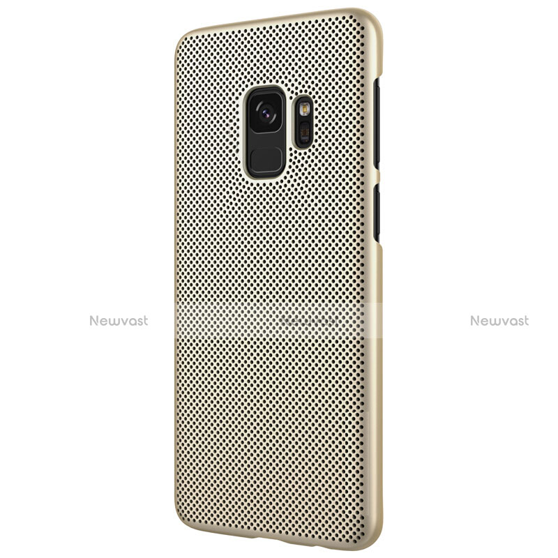 Mesh Hole Hard Rigid Cover for Samsung Galaxy S9 Gold