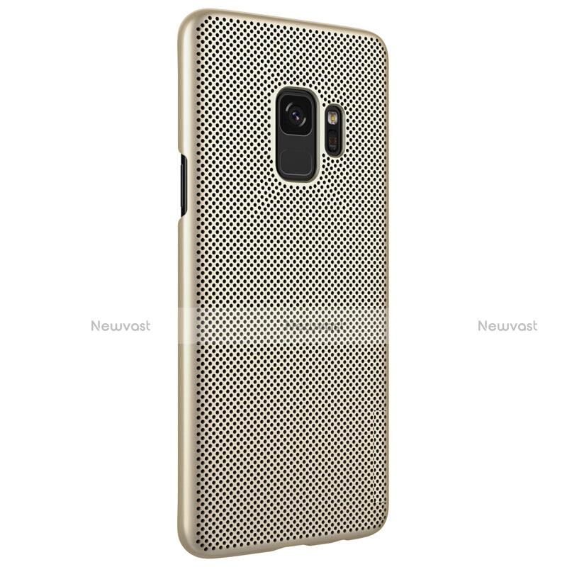 Mesh Hole Hard Rigid Cover for Samsung Galaxy S9 Gold