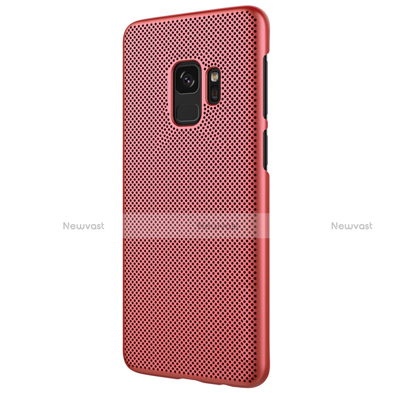 Mesh Hole Hard Rigid Cover for Samsung Galaxy S9 Red