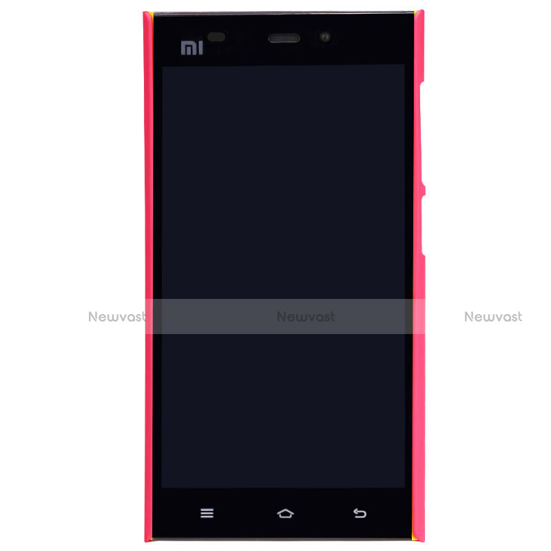 Mesh Hole Hard Rigid Cover for Xiaomi Mi 3 Red