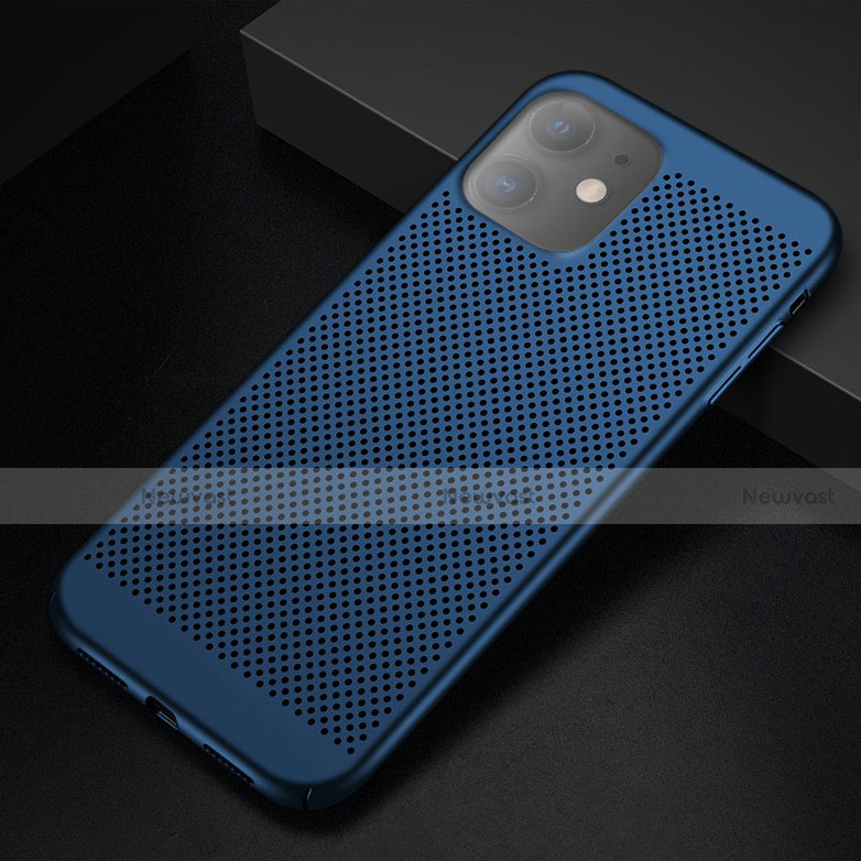 Mesh Hole Hard Rigid Snap On Case Cover for Apple iPhone 11 Blue