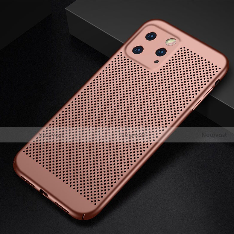 Mesh Hole Hard Rigid Snap On Case Cover for Apple iPhone 11 Pro Max Rose Gold