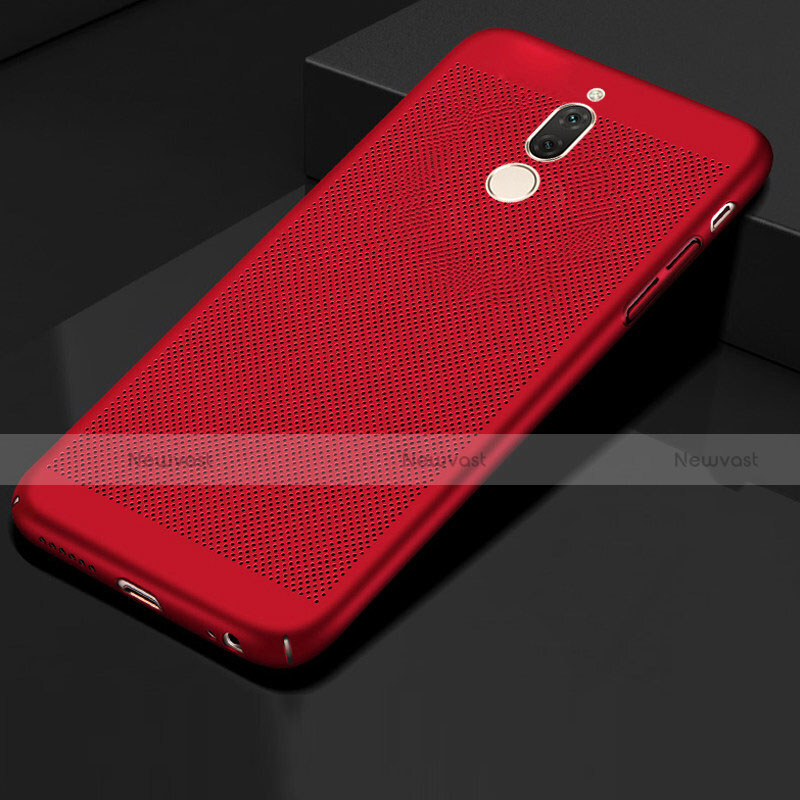 Mesh Hole Hard Rigid Snap On Case Cover for Huawei G10 Red