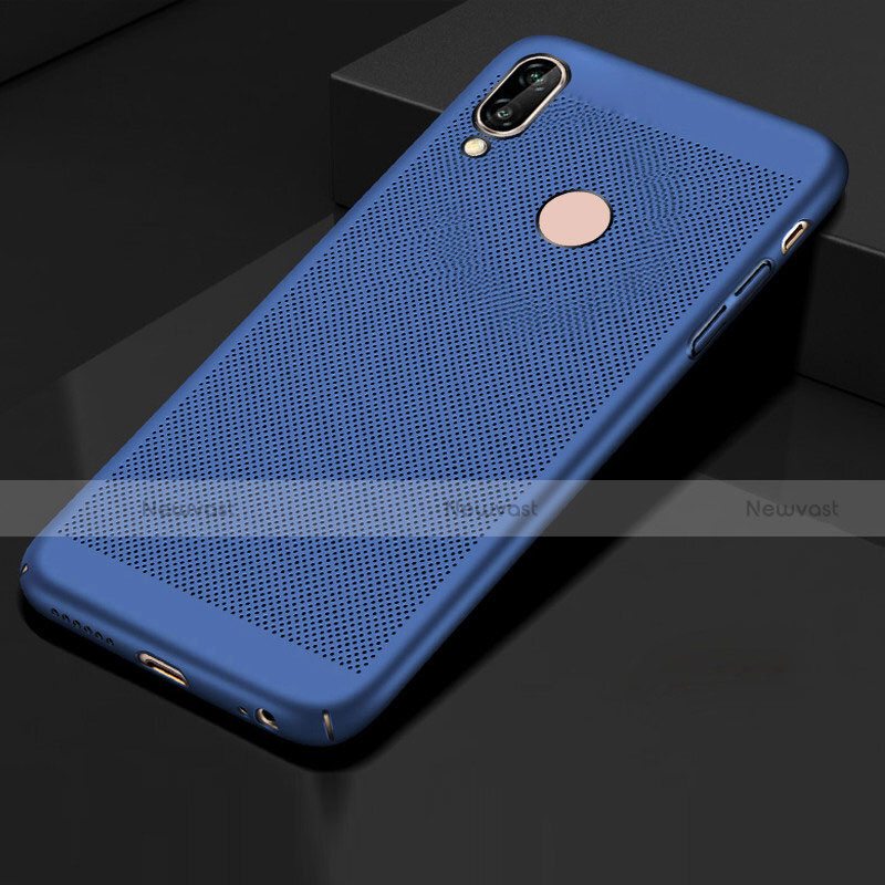 Mesh Hole Hard Rigid Snap On Case Cover for Huawei Honor 10 Lite Blue