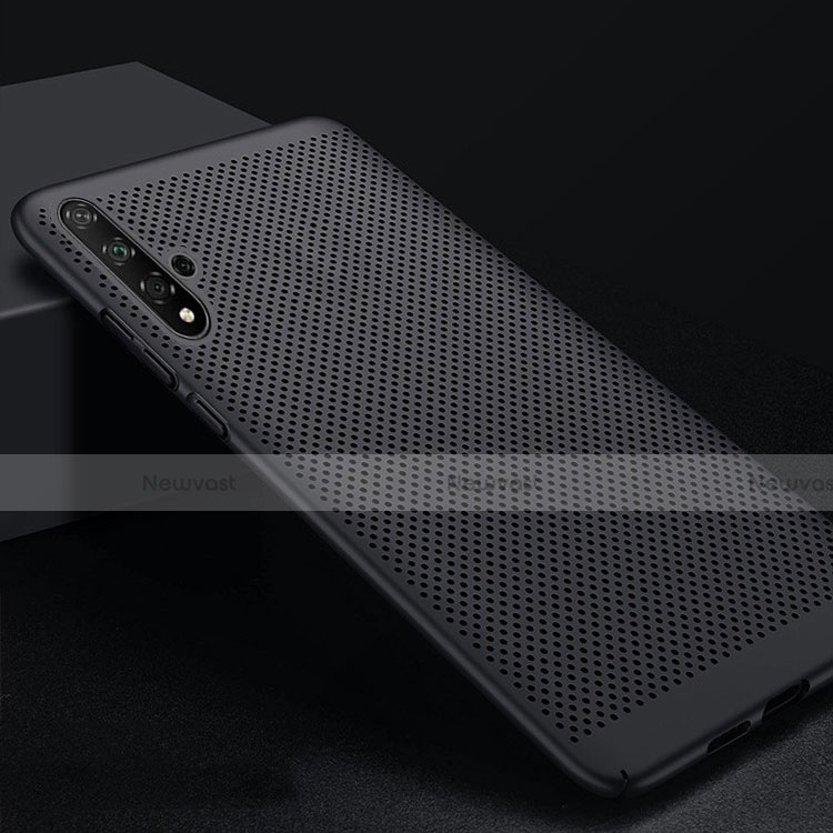 Mesh Hole Hard Rigid Snap On Case Cover for Huawei Honor 20 Black