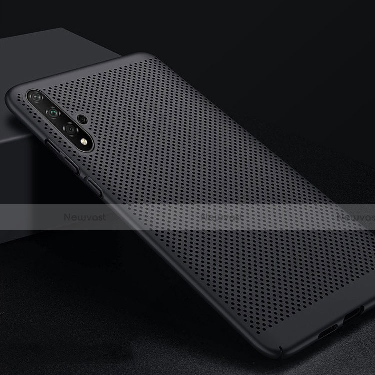 Mesh Hole Hard Rigid Snap On Case Cover for Huawei Honor 20S Black