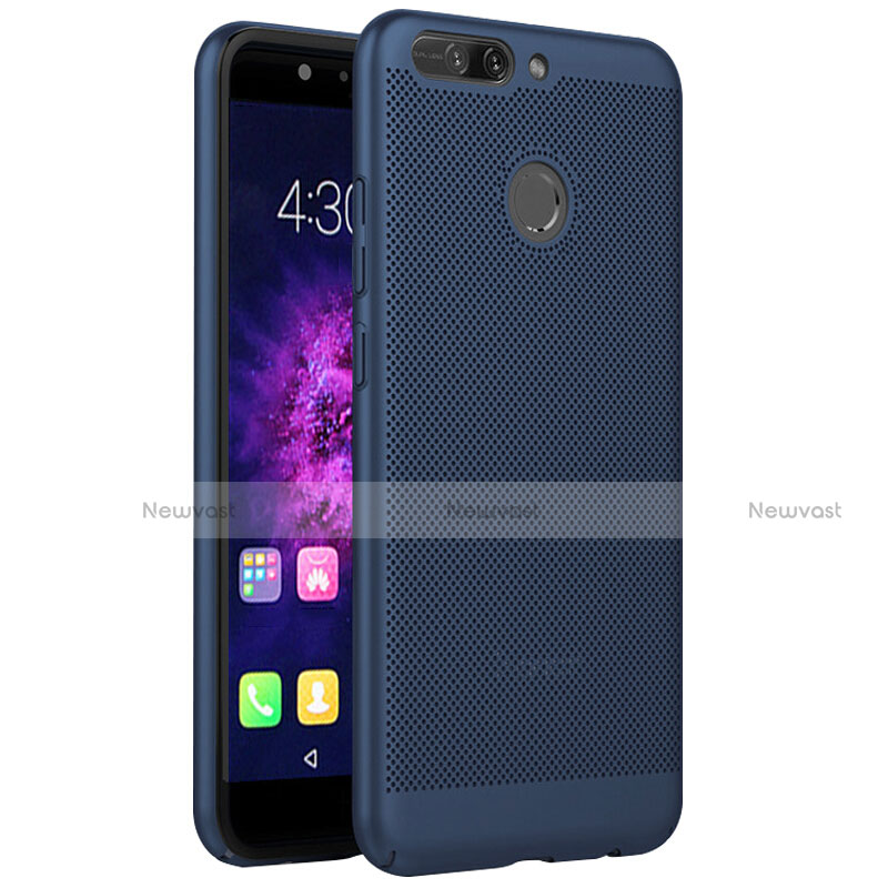 Mesh Hole Hard Rigid Snap On Case Cover for Huawei Honor 8 Pro Blue