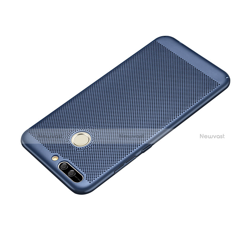 Mesh Hole Hard Rigid Snap On Case Cover for Huawei Honor 8 Pro Blue