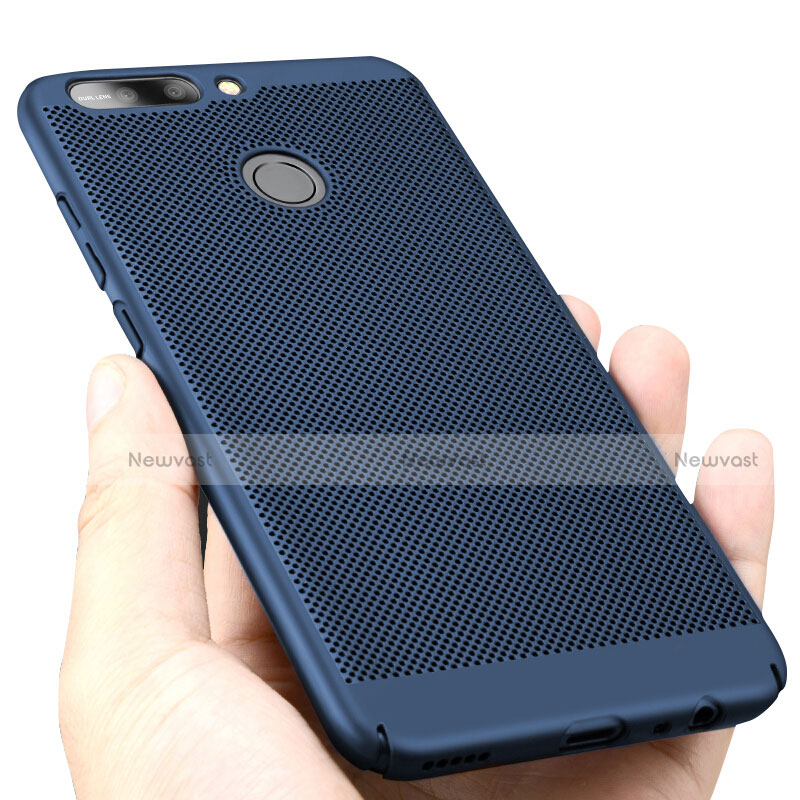 Mesh Hole Hard Rigid Snap On Case Cover for Huawei Honor 8 Pro Blue