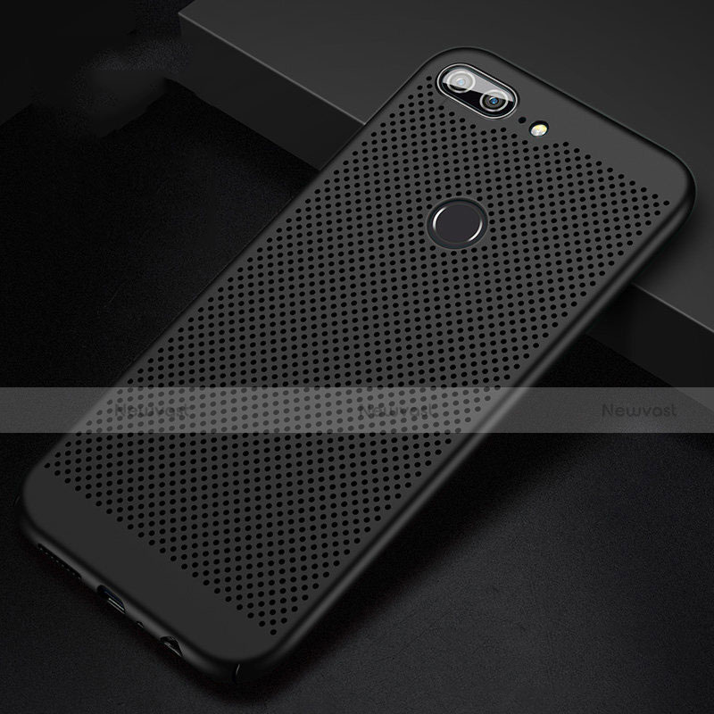 Mesh Hole Hard Rigid Snap On Case Cover for Huawei Honor 9 Lite Black