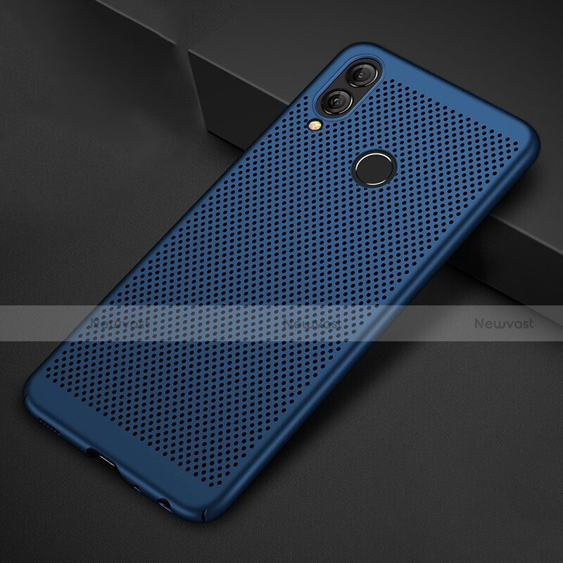 Mesh Hole Hard Rigid Snap On Case Cover for Huawei Honor V10 Lite Blue