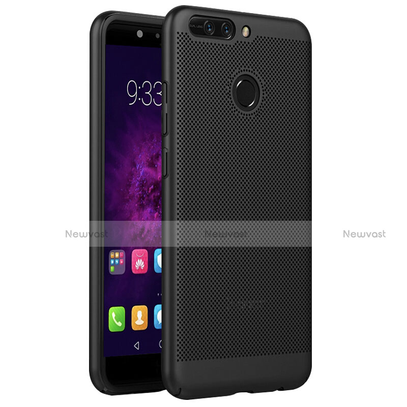 Mesh Hole Hard Rigid Snap On Case Cover for Huawei Honor V9 Black