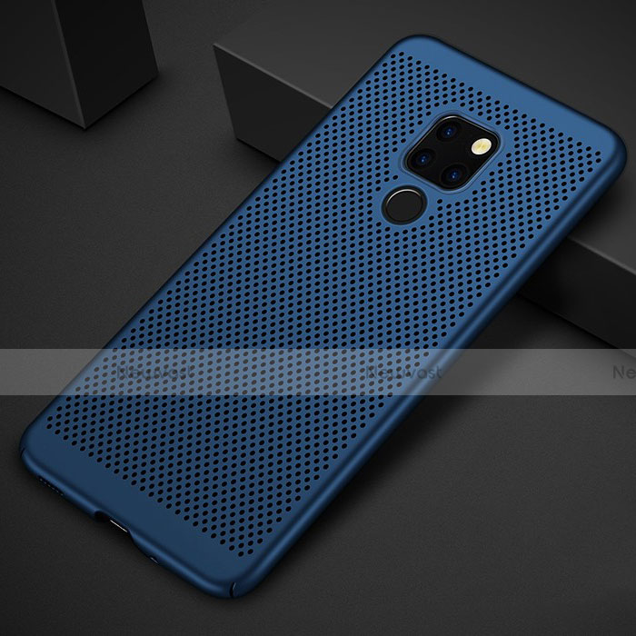 Mesh Hole Hard Rigid Snap On Case Cover for Huawei Mate 20 Blue