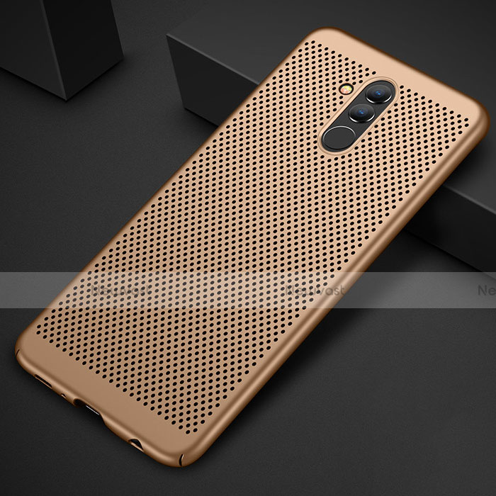 Mesh Hole Hard Rigid Snap On Case Cover for Huawei Mate 20 Lite Gold