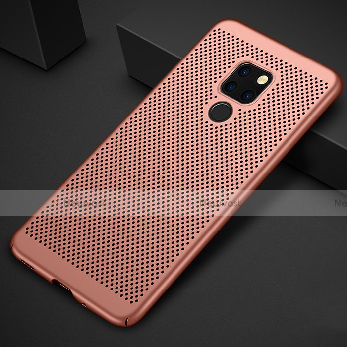 Mesh Hole Hard Rigid Snap On Case Cover for Huawei Mate 20 Rose Gold