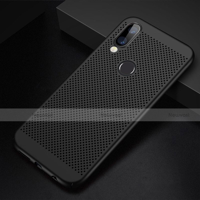 Mesh Hole Hard Rigid Snap On Case Cover for Huawei Nova 3i Black