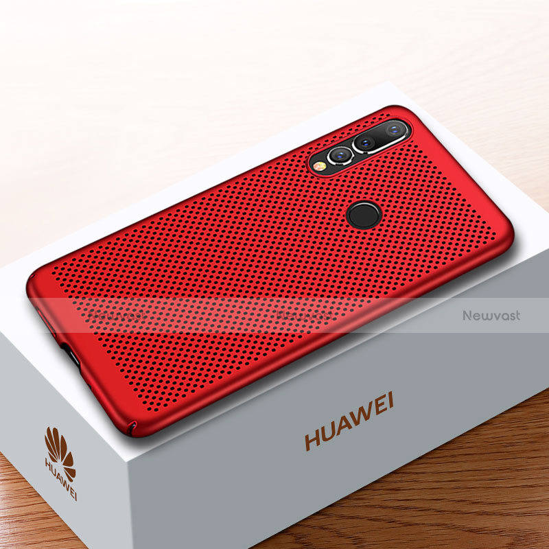 Mesh Hole Hard Rigid Snap On Case Cover for Huawei Nova 4 Red