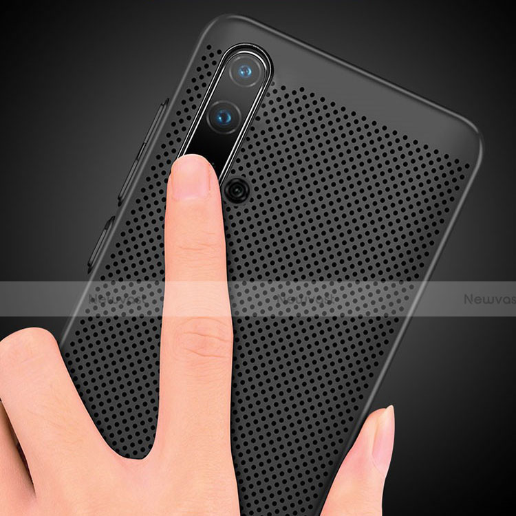 Mesh Hole Hard Rigid Snap On Case Cover for Huawei Nova 5T Black