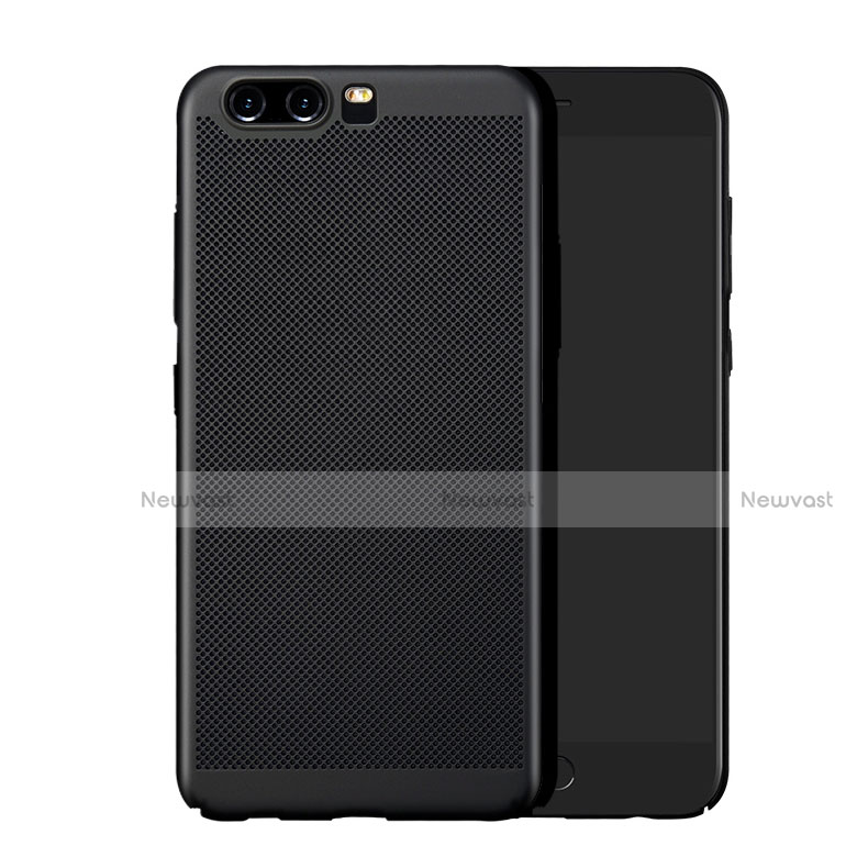 Mesh Hole Hard Rigid Snap On Case Cover for Huawei P10 Plus Black