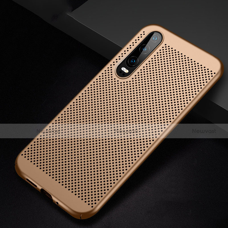 Mesh Hole Hard Rigid Snap On Case Cover for Huawei P30 Gold