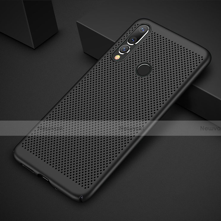 Mesh Hole Hard Rigid Snap On Case Cover for Huawei P30 Lite Black