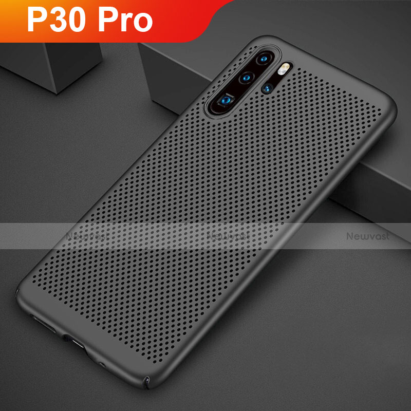 Mesh Hole Hard Rigid Snap On Case Cover for Huawei P30 Pro New Edition Black