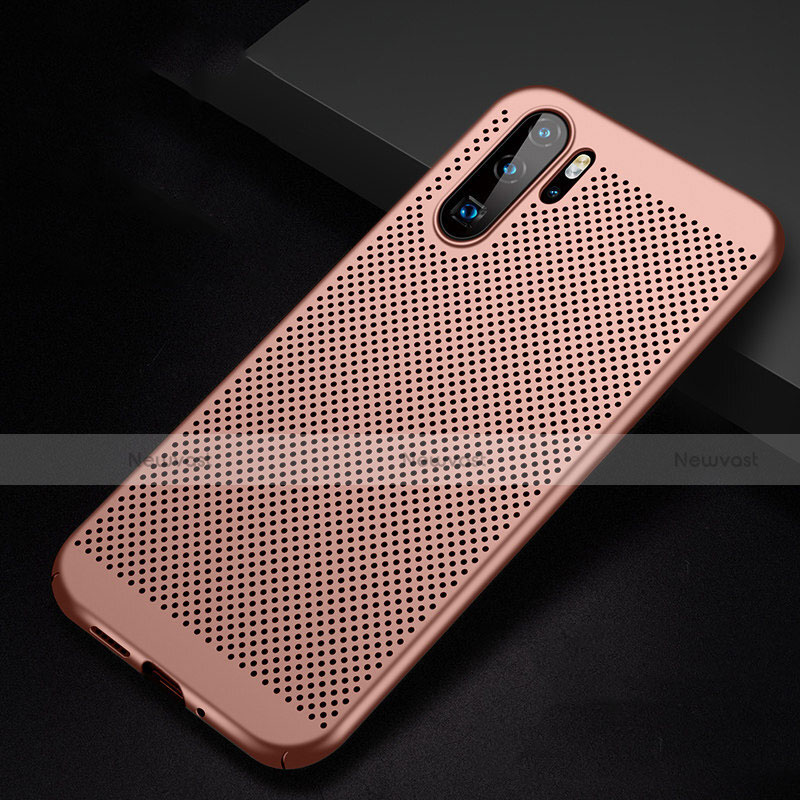 Mesh Hole Hard Rigid Snap On Case Cover for Huawei P30 Pro New Edition Rose Gold