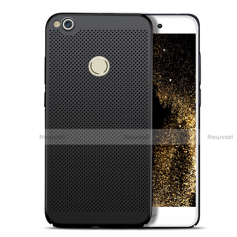 Mesh Hole Hard Rigid Snap On Case Cover for Huawei P8 Lite (2017) Black
