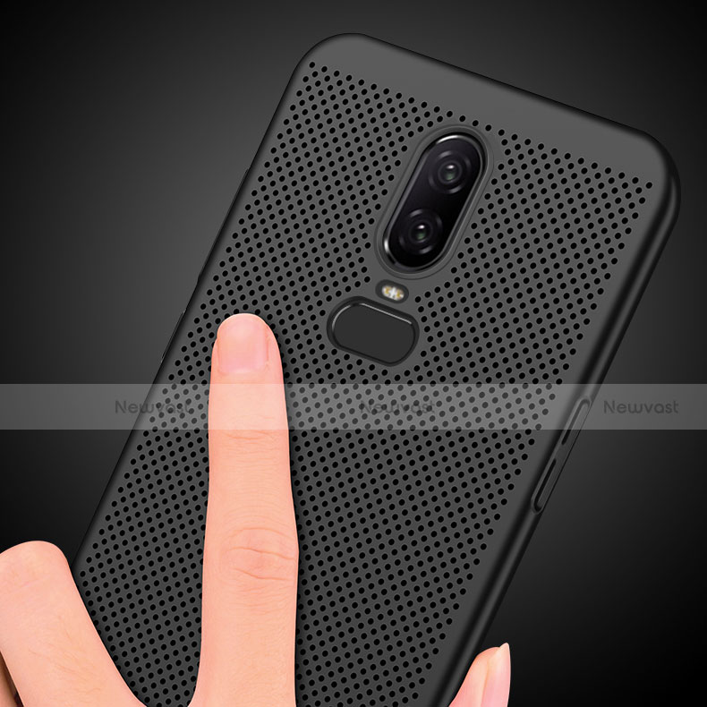 Mesh Hole Hard Rigid Snap On Case Cover for OnePlus 6