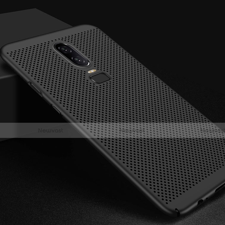 Mesh Hole Hard Rigid Snap On Case Cover for OnePlus 6