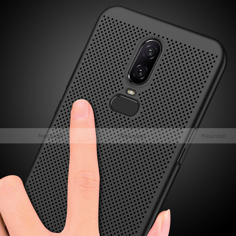 Mesh Hole Hard Rigid Snap On Case Cover for OnePlus 6T