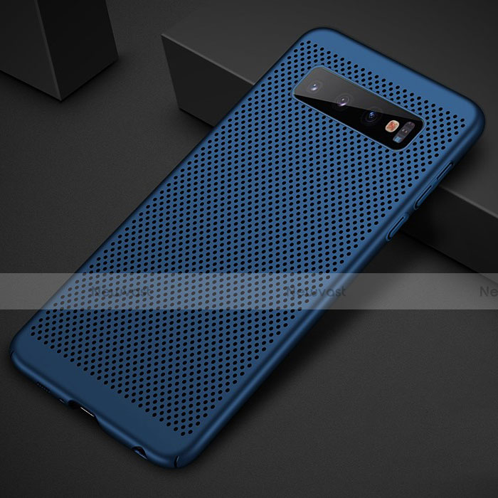 Mesh Hole Hard Rigid Snap On Case Cover for Samsung Galaxy S10 5G Blue