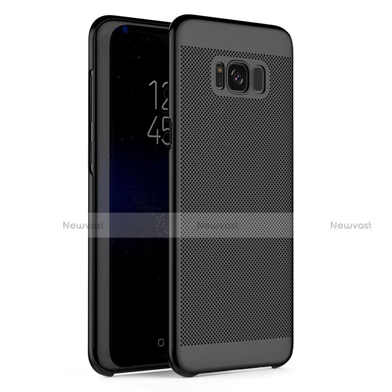 Mesh Hole Hard Rigid Snap On Case Cover for Samsung Galaxy S8 Black