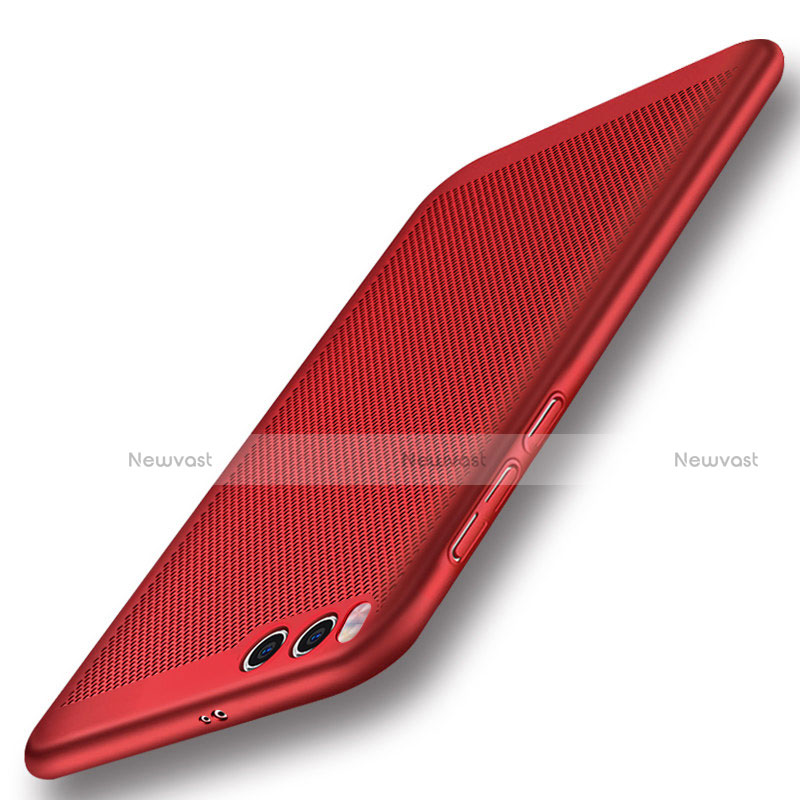 Mesh Hole Hard Rigid Snap On Case Cover for Xiaomi Mi 6 Red
