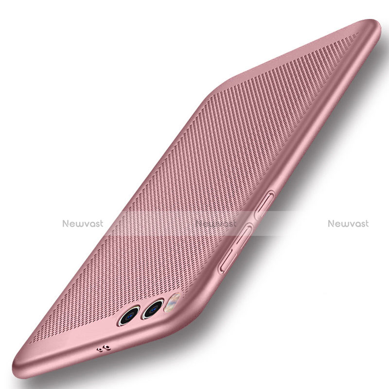 Mesh Hole Hard Rigid Snap On Case Cover for Xiaomi Mi 6 Rose Gold
