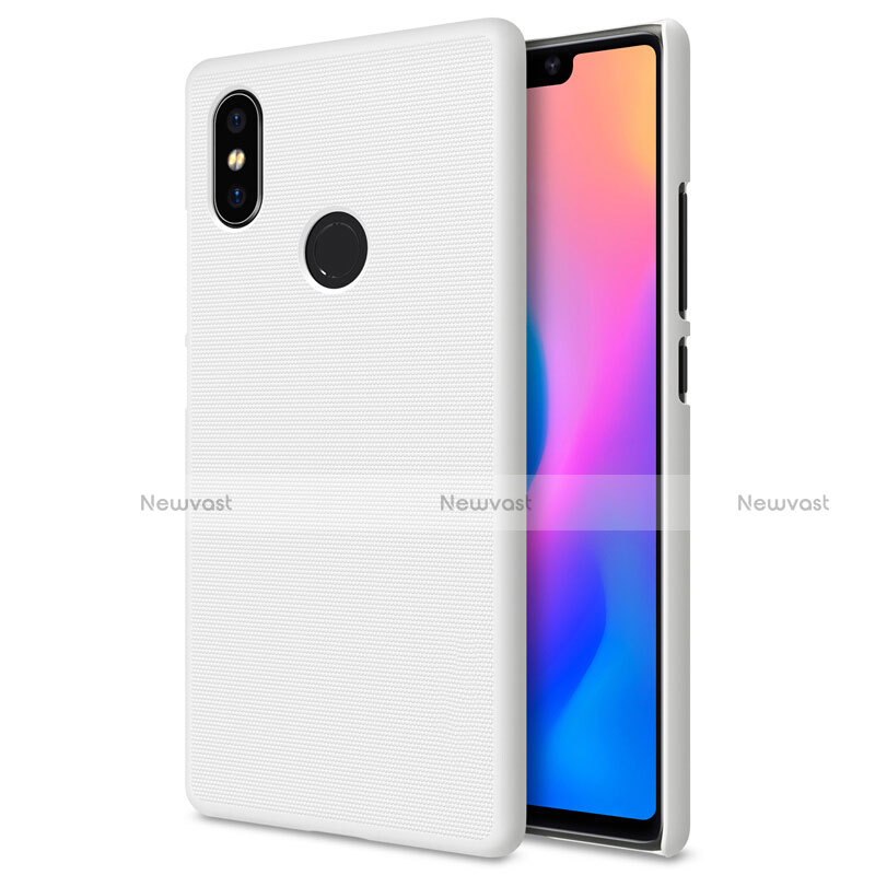 Mesh Hole Hard Rigid Snap On Case Cover for Xiaomi Mi 8 SE White