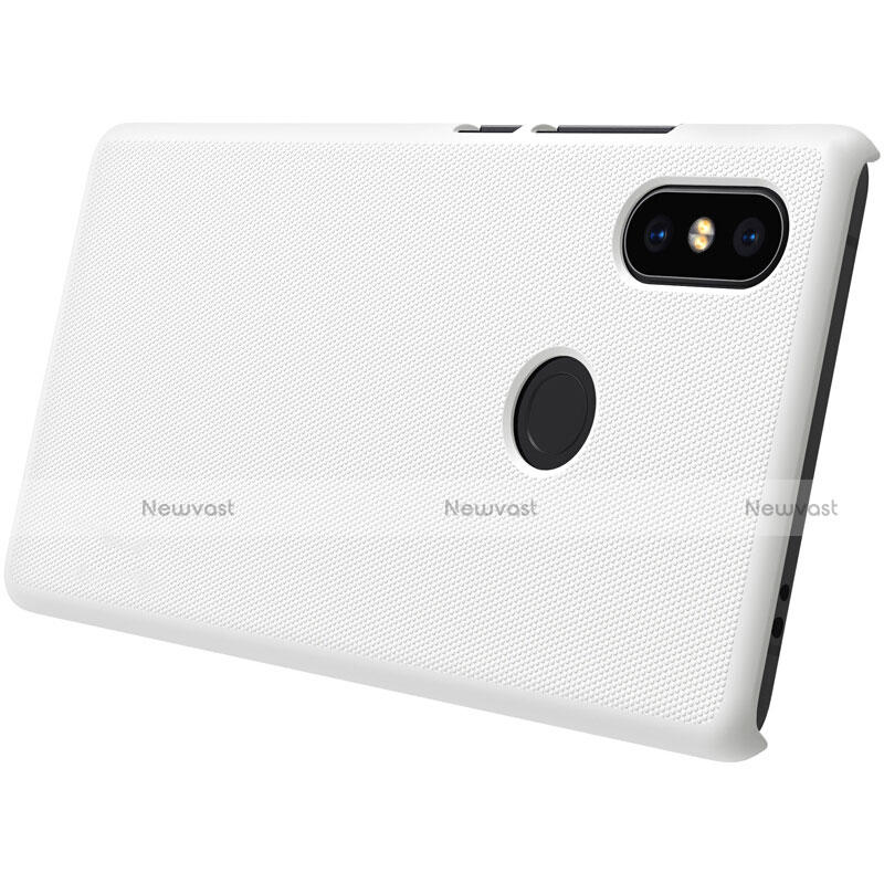 Mesh Hole Hard Rigid Snap On Case Cover for Xiaomi Mi 8 SE White