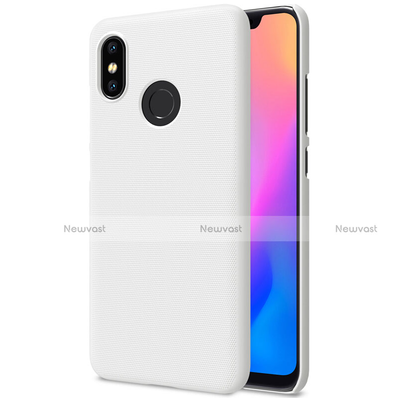 Mesh Hole Hard Rigid Snap On Case Cover for Xiaomi Mi 8 White